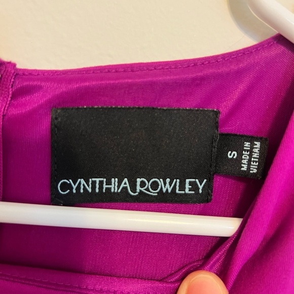 2/$30 Cynthia Rowley -Colorblock Mini Dress Fuchsia Navy Blue Sleeveless Size S - Picture 6 of 8